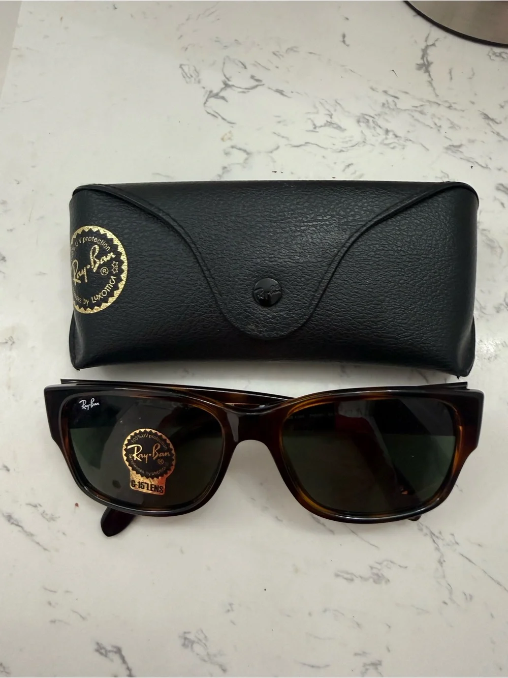 Brand New Ray-Ban Havana Tortoise Shell Gradient Green Polarized Lenses